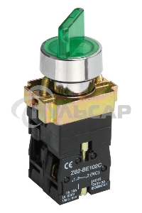 Переключатель LAY5-BK2365 на 2 полож. зел. ИЭК BSW90-BK-2-K06