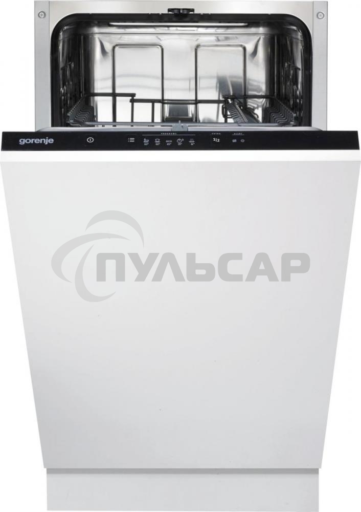 Встраиваемая посудомоечная машина Gorenje GV520E15, черная панель управления, 44.8 см, 9 компл., 47 дБ, класс A++