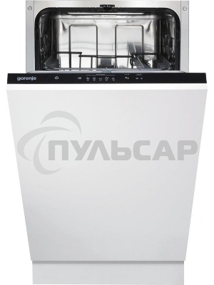 Встраиваемая посудомоечная машина Gorenje GV520E15, черная панель управления, 44.8 см, 9 компл., 47 дБ, класс A++