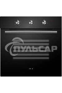 Духовой шкаф встраиваемый полноразмерный Evelux EO 620 B, 60 см, 8 режимов, 65л, черное стекло