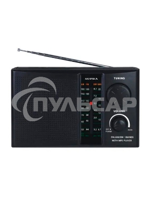 Радиоприемник портативный SUPRA ST-19U черный USB