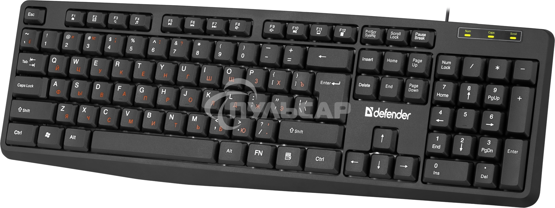 Клавиатура проводная Defender Concept HB-164, USB, черный