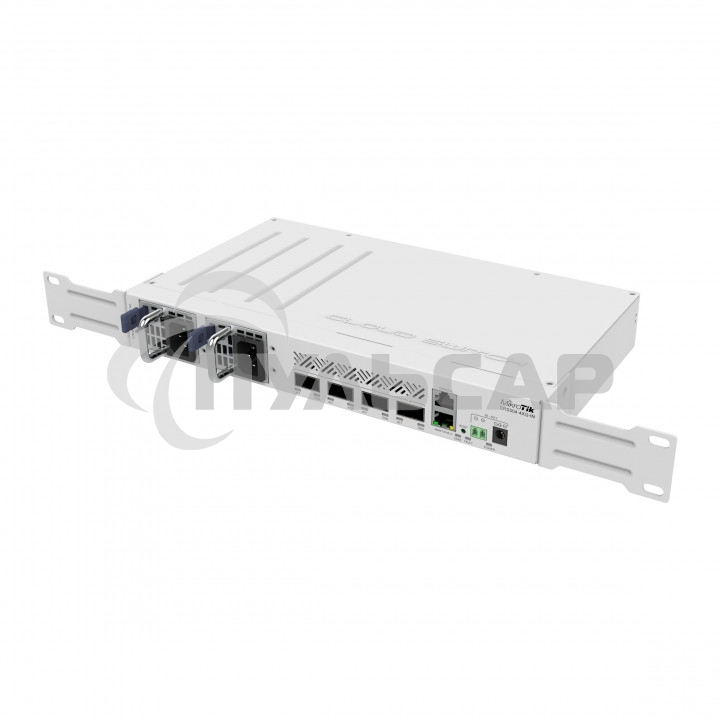 Коммутатор Mikrotik CRS504-4XQ-IN, 1x10Base-T/100Base-TX, 4xQSFP28, Switching capacity 800 Gbps