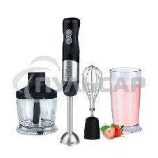 Блендер Vitek VT-3411 ST (стальной, 800 Вт, 6 скоростей, измельчитель 500 мл, стакан 600 мл, управление механическое)