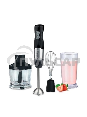 Блендер Vitek VT-3411 ST (стальной, 800 Вт, 6 скоростей, измельчитель 500 мл, стакан 600 мл, управление механическое)