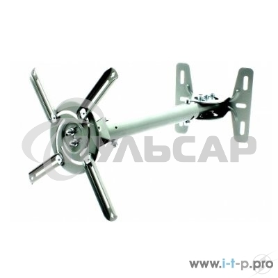 Кронштейн Wize WPB-W белый Потолочные, Макс. крепежное расстояние 260х260, макс. вес нагрузки 12 кг, Наклон,поворот °+/-15, расстояние от стены/ потолка 43-64 см