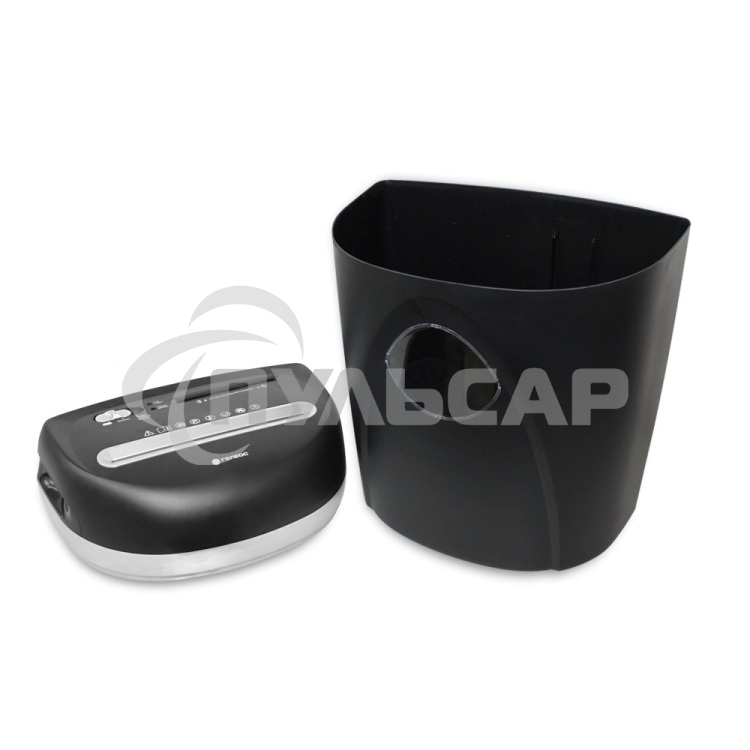 Шредер ГЕЛЕОС Уничтожитель документов УП23-4 DIN P-4 (4 ур-нь секр.), фрагмент 3,9х35мм, 14-16 лист (70г/м2), CD/пл.карты/скрепки/скобы, 23 л.