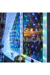 Гирлянда Neon-night Сеть с контроллером 1.5х1.5м 150 LED мульти. прозрачный провод 12Вт 220В IP20