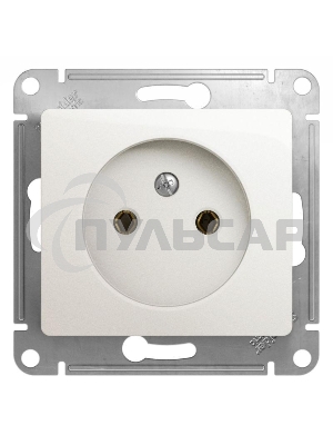 Механизм розетки 1-м СП Glossa 16А IP20 без заземл. перламутр SchE GSL000641