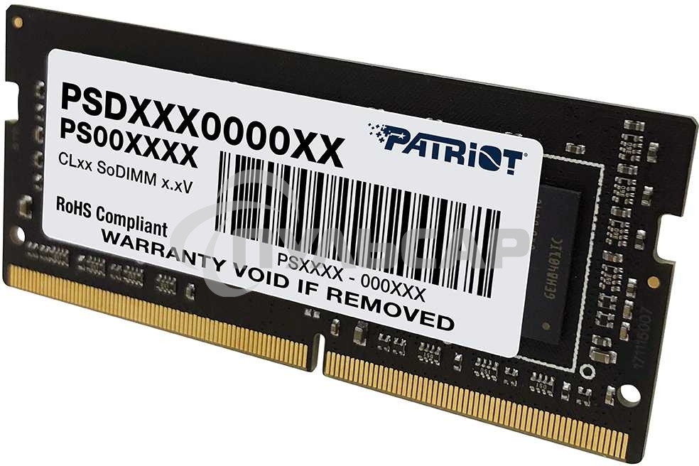 Оперативная память Patriot Signature, DDR4, 16Gb (1x16 Gb), 2400 MHz, CL17, SO-DIMM