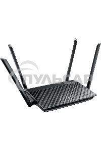 Маршрутизатор беспроводной Asus RT-AC1200 10/100BASE-TX черный (Dual Band)
