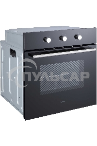 Духовой шкаф встраиваемый полноразмерный Evelux EO 620 B, 60 см, 8 режимов, 65л, черное стекло