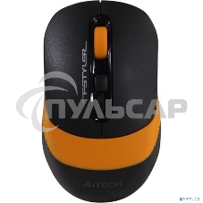 Мышь беспроводная A4Tech Fstyler FG10 черный/оранжевый, 2000 dpi, радиоканал, USB, кнопки - 4