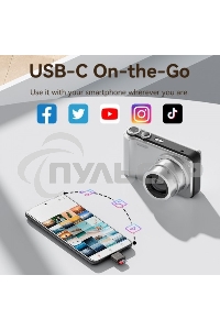 Картридер Vention OTG USB 2.0 CM / MicroSD - Серый