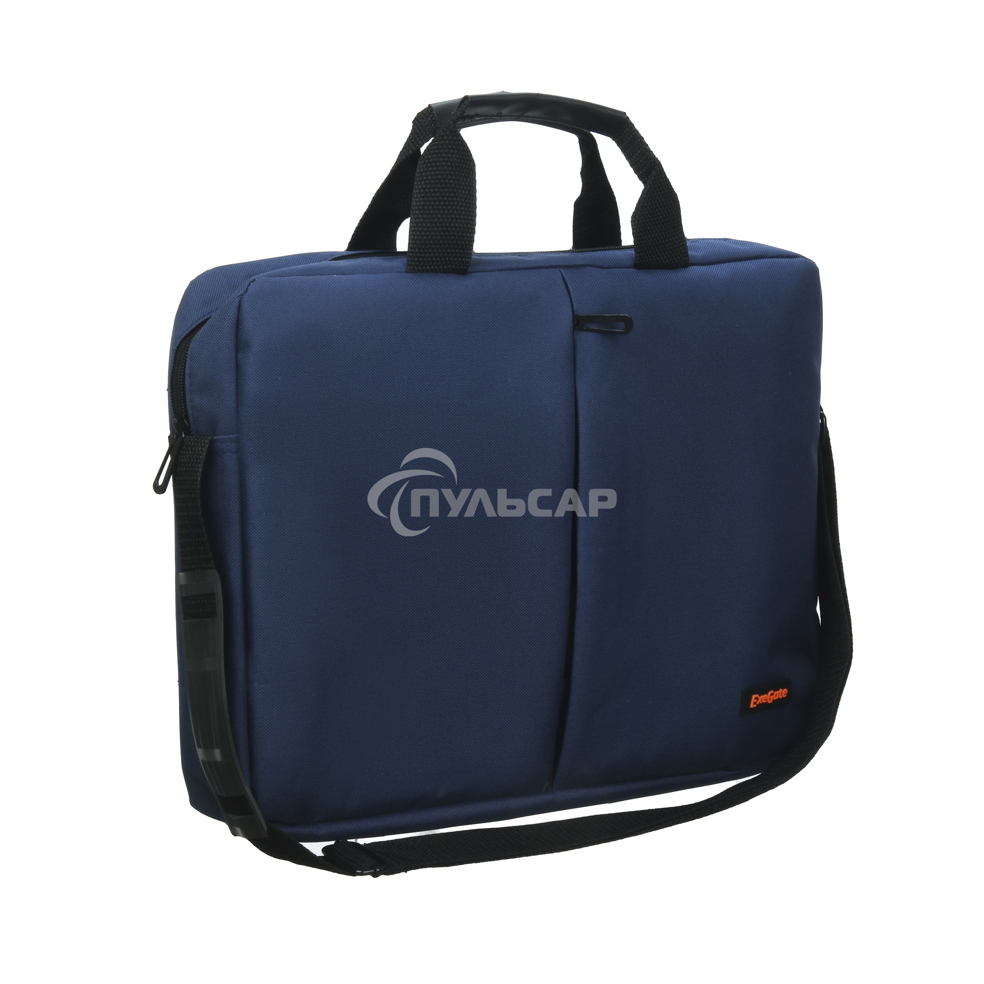 Сумка ExeGate EX264613RUS Office F1590 Dark-Blue, темно-синяя, полиэстер, для ноутбуков до 15.6