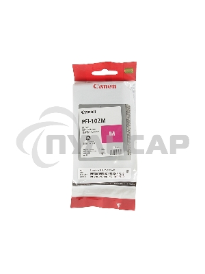 Картридж струйный Canon PFI-102M (0897B001) пурпурный (130 мл.) для Canon imagePROGRAF iPF605, iPF610., iPF650, iPF655, iPF710, iPF755, LP17, iPF510