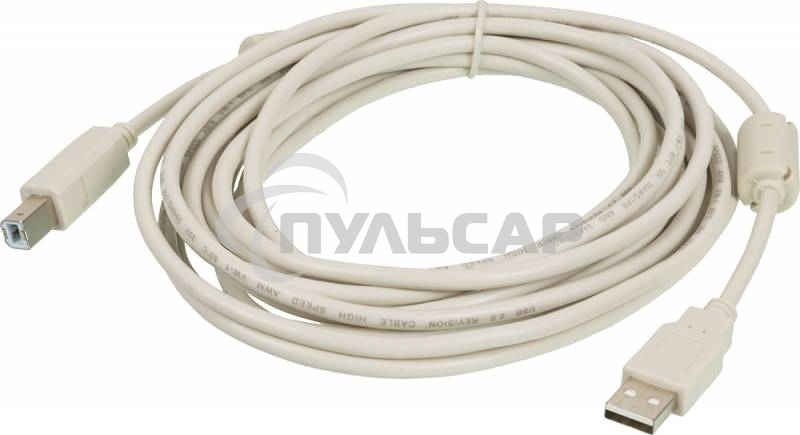 Кабель USB2.0 Ningbo USB A (m)/USB B (m) 5м феррит.кольца