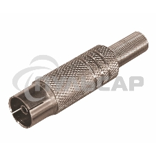 Разъем гнездо TV никель c пружиной PROCONNECT