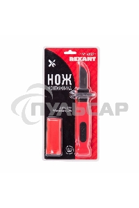 Нож монтажника, нержавеющая сталь, лезвие 50 мм Rexant