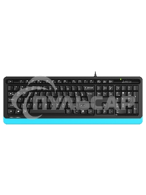 Клавиатура проводная A4Tech Fstyler FKS10, USB, черный/синий