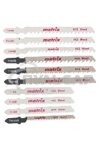 Набор полотен Matrix для электролобзика универсальный, 10 шт, T-SET1001