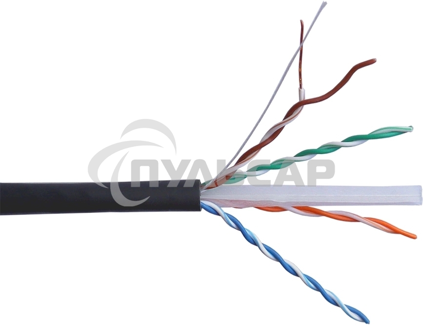 Кабель информационный Lanmaster TWT-6UTP-UNV кат.6 UTP 4 пары 23AWG LSZH универсальный 305м черный