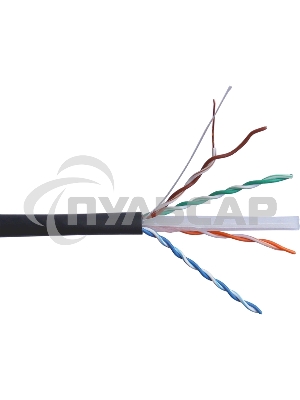 Кабель информационный Lanmaster TWT-6UTP-UNV кат.6 UTP 4 пары 23AWG LSZH универсальный 305м черный