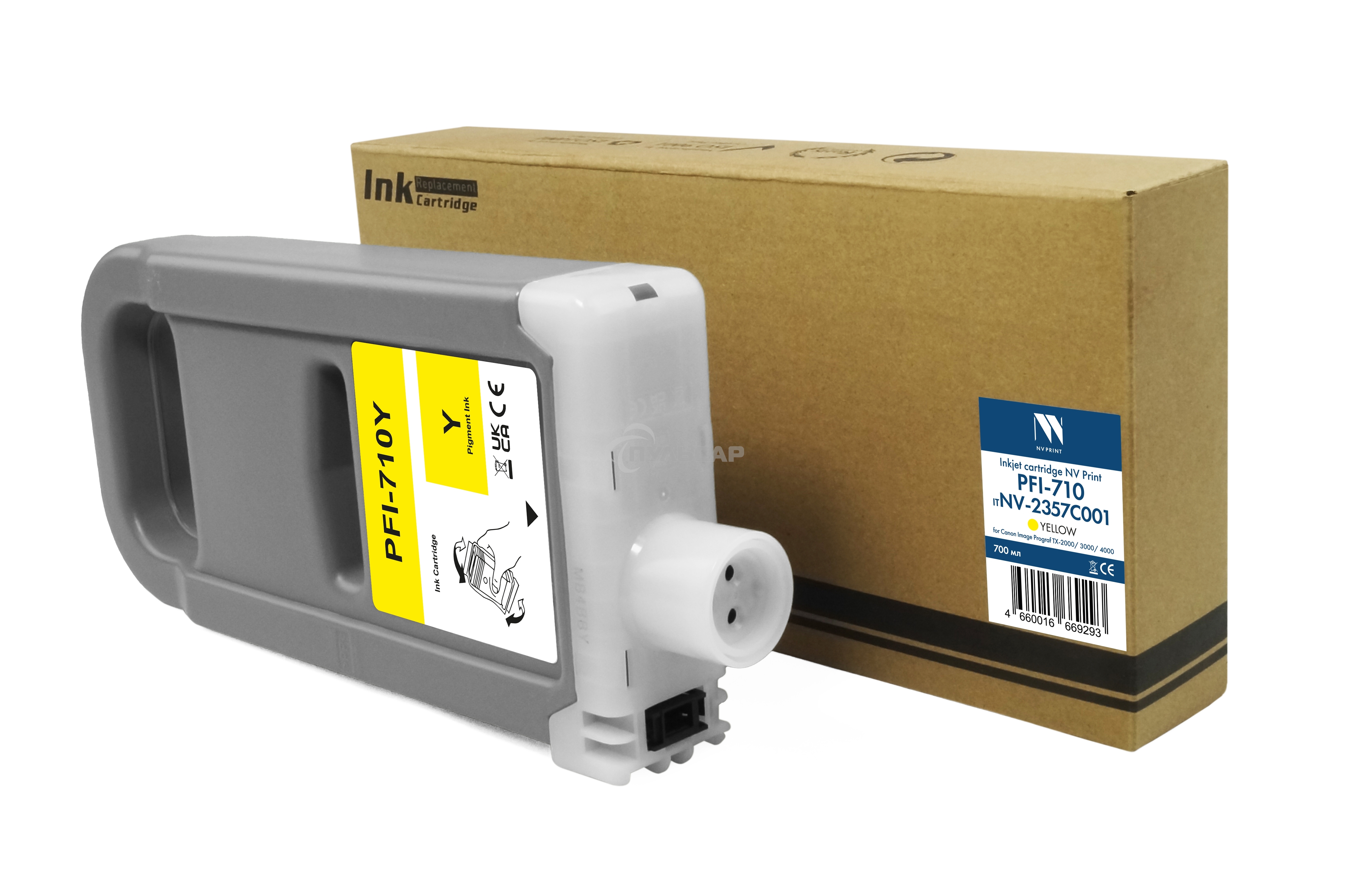 Струйный картридж NVPrint PFI-710Y (NV-2357C001) Yellow для Canon ImagePrograf TX-2000/3000/4000 (700 мл) совместимый