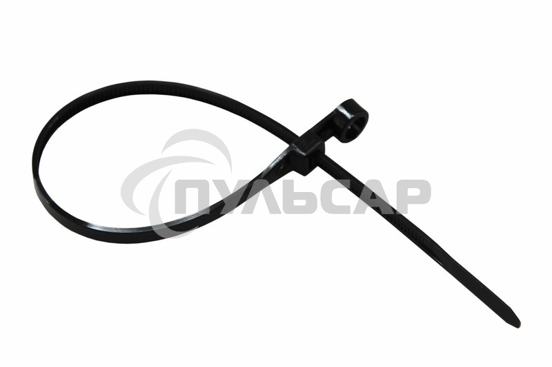 Хомут-стяжкa нейлоновая под винт Rexant 200x4,3 мм, черная, упаковка 100 шт.