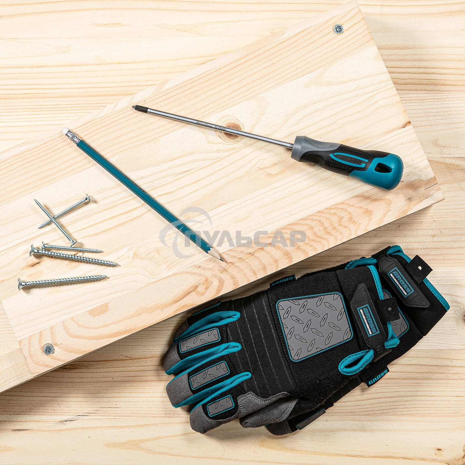 Отвертка GROSS 12142 PH1 x 150мм S2, трехкомпонентная ручка