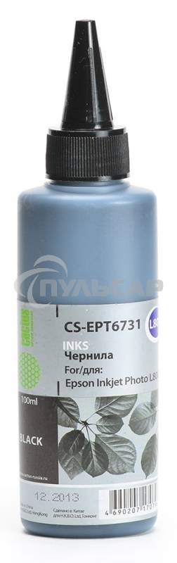 Чернила Cactus CS-EPT6731 черный (100мл) Epson L800