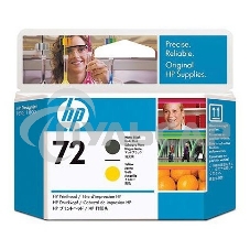 Картридж струйный HP №72 C9384A черный матовый/желтый печатающая головка для HP DJ T1100/T610