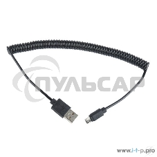 Кабель Cablexpert USB2.0 Pro, AM/microBM 5P, 1.8м, витой, черный, пакет (CC-mUSB2C-AMBM-6)