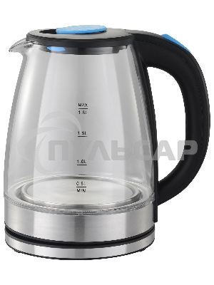 Чайник электрический Starwind SKG2050 1.8л. 1800Вт черный/серебристый (корпус: стекло)