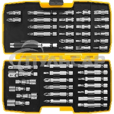 Набор STAYER PROFI: Биты многофункц. CR-MO, головок и адаптеров в боксе, 44 предмета 26135-H44