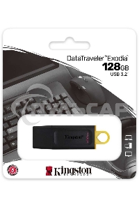 Флешка USB Kingston 128 Gb USB 3.2 Gen1 DataTraveler Exodia (Black + Yellow)