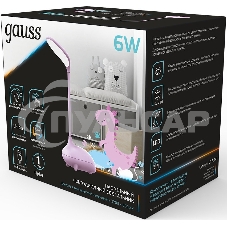 Светильник Gauss Qplus GTL701 (GT7014) настольный LED розовый 6Вт