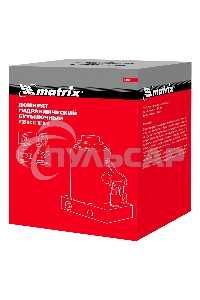 Домкрат гидравлический бутылочный Matrix, 50 т, h подъема 236–356 мм