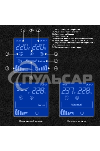 Источник бесперебойного питания (инвертор, синус, для котла) ExeGate SineTower SN-5000.LCD.AVR.2SH.1C13.T.RJ.USB 5000VA/4000W, чистая синусоида, LCD дисплей, AVR, 2*Schuko+1*C13+1*ternimal, RJ45/11, USB, линейно-интерактивный, черный