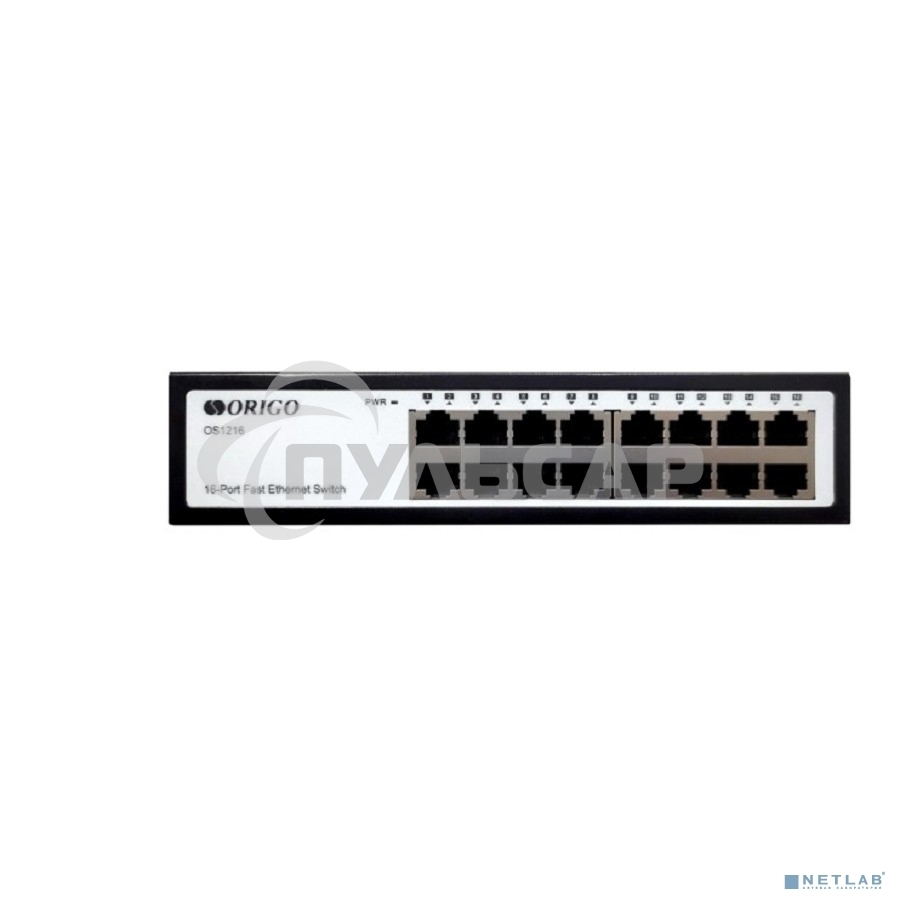 Неуправляемый коммутатор ORIGO OS1216/A1A 16x100Base-TX, корпус металл