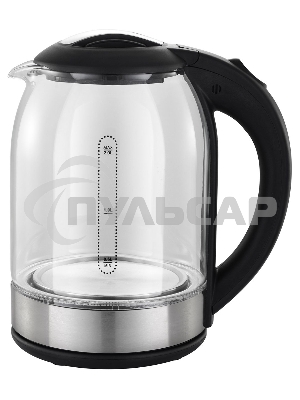 Чайник электрический Starwind SKG2051 1.8л. 1800Вт черный/серебристый (корпус: стекло)