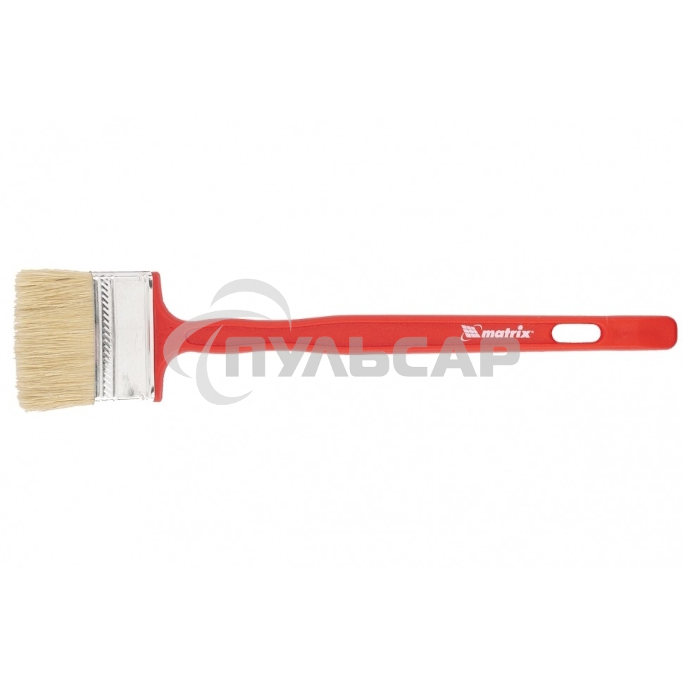 Кисть радиаторная Matrix для эмалей, 70х12 мм, натуральная щетина, пластиковая рукоятка 83359