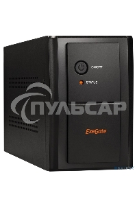 Источник бесперебойного питания ExeGate EP285490RUS SpecialPro UNB-1200.LED.AVR.EURO.RJ.USB 1200VA/750W, LED, AVR, 4 евророзетки, RJ45/11, USB, черный