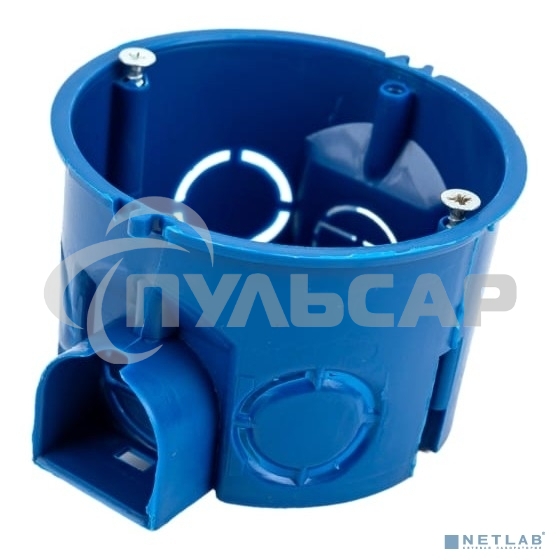 Коробка установочная С3 d68x45 для твердых стен (с саморезами и стык. узлами) IEK UKT10-068-045-000-A-S-UO