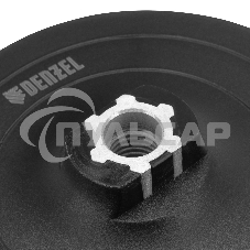 Тарелка опорная для дрели и УШМ с липучкой, 115 мм, твердая, с адаптером c М14 на d8 Denzel