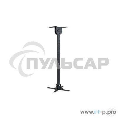 Кронштейн Wize WPA-B черный Потолочные, Макс. крепежное расстояние 260х260, макс. вес нагрузки 12 кг, Наклон,поворот °+/-15, расстояние от стены/ потолка 35-46 см