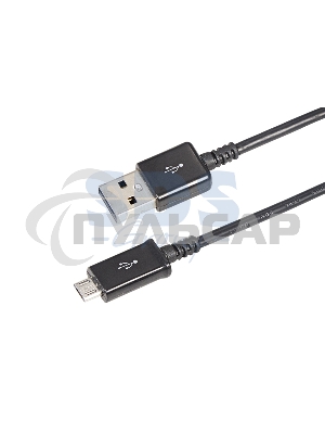 Кабель Rexant (18-4268-20) USB кабель microUSB длинный штекер 1М черный