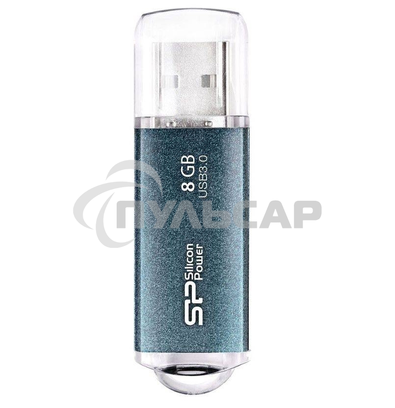 Флешка USB Silicon Power R/W 8 Gb Marvel M01 SP008 Gb,UF3M01V1B USB 3.0 синий