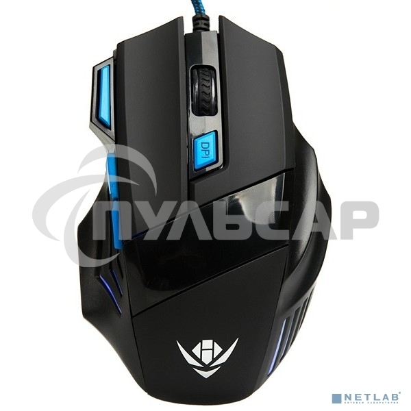 Мышь проводная Nakatomi MOG-21U черный, 2400 dpi, USB, кнопки - 7