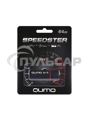 Флешка USB 3.0 QUMO 64 Gb, Speedster черный